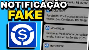 APLICATIVO NOTIFICAÇAO FAKE MONETIZZE COM SOM