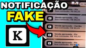 APLICATIVO NOTIFICAÇAO FAKE KIRVANO