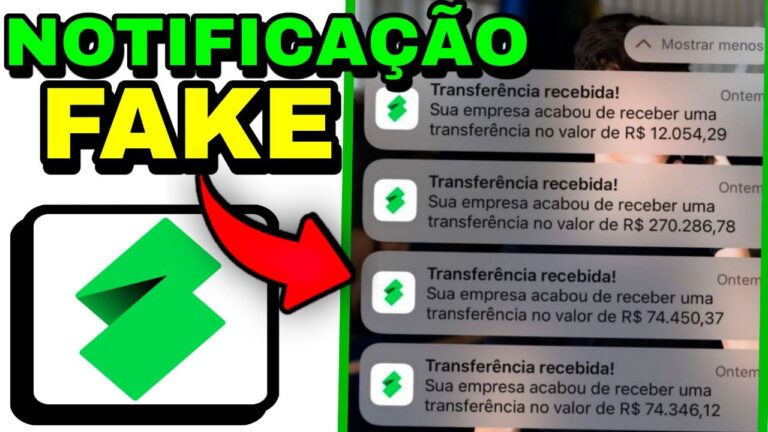 APLICATIVO NOTIFICAÇAO FAKE CONTA SIMPLES