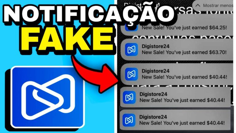 APLICATIVO NOTIFICAÇAO FAKE DIGISTORE24 simule vendas da gringa