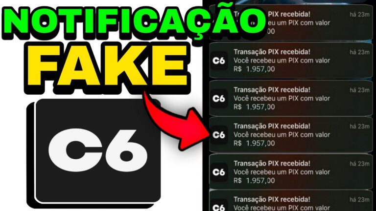 APLICATIVO NOTIFICAÇAO FAKE C6BANK