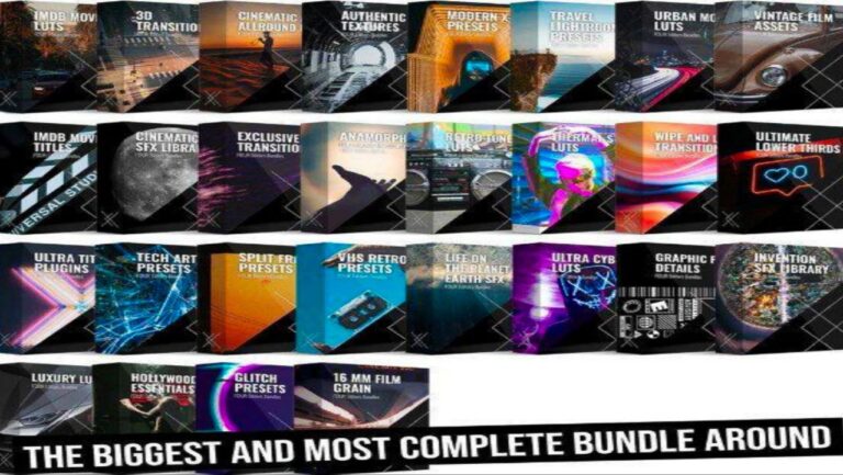 O MAIOR SUPER PACOTE DE EDIÇÃO DE VÍDEO PLATINUM BUNDLE