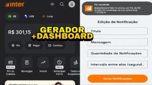 Dashboard INTER Fake Pix-Comprovante +Gerador Notificação atualizado