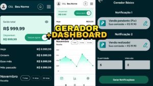 Dashboard PERFECT PAY Fake Modo claro e dark +Gerador Notificação atualizado
