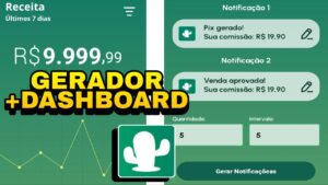 Dashboard CAKTO Fake +Gerador Notificação atualizado