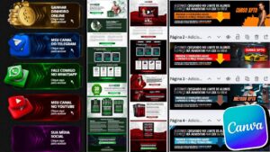 PACK Templates CANVA Editáveis Paginas de Vendas +Link na Bio +Checkout Personalizado