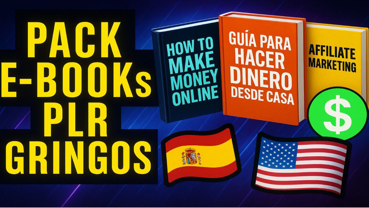 PACK EBOOK PLR GRINGO PARA GANHAR EM DOLAR Ingles e Espanhol