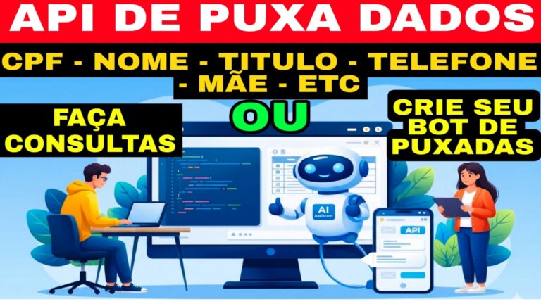 API de Puxa Dados Vitalicio Ilimitado Faça consultas ou Crie Seu Bot de Puxada