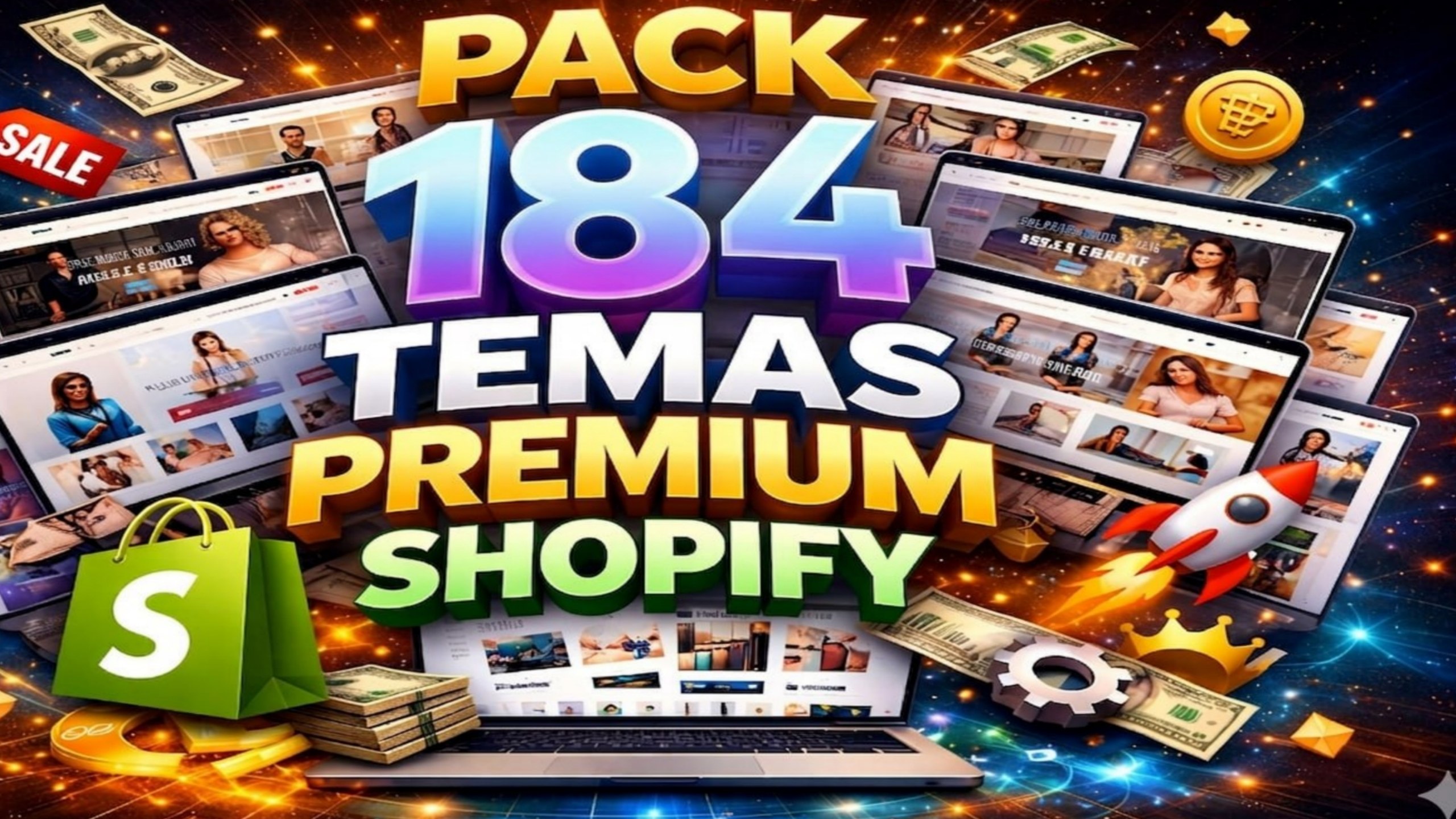 PACK 184 TEMAS PREMIUM SHOPIFY de Ultima Geração