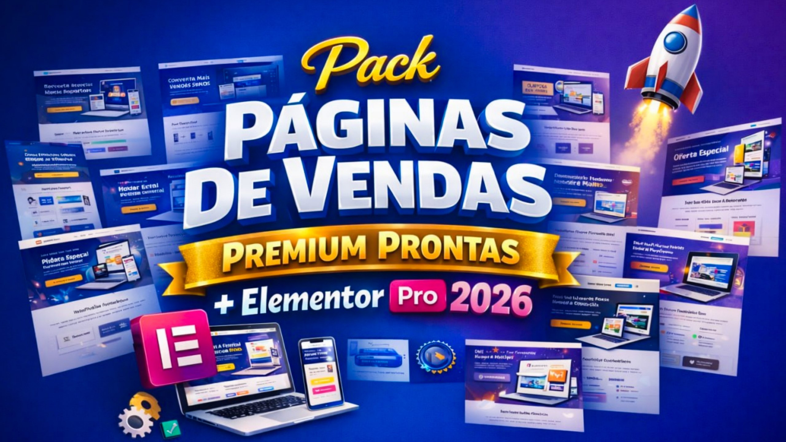 Pack Paginas De Vendas Premium Prontas + Elementor Pro 2026