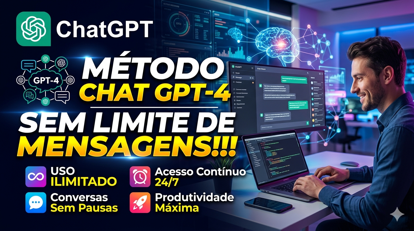 Método CHATGPT 4 Sem Limite De Mensagens !!!