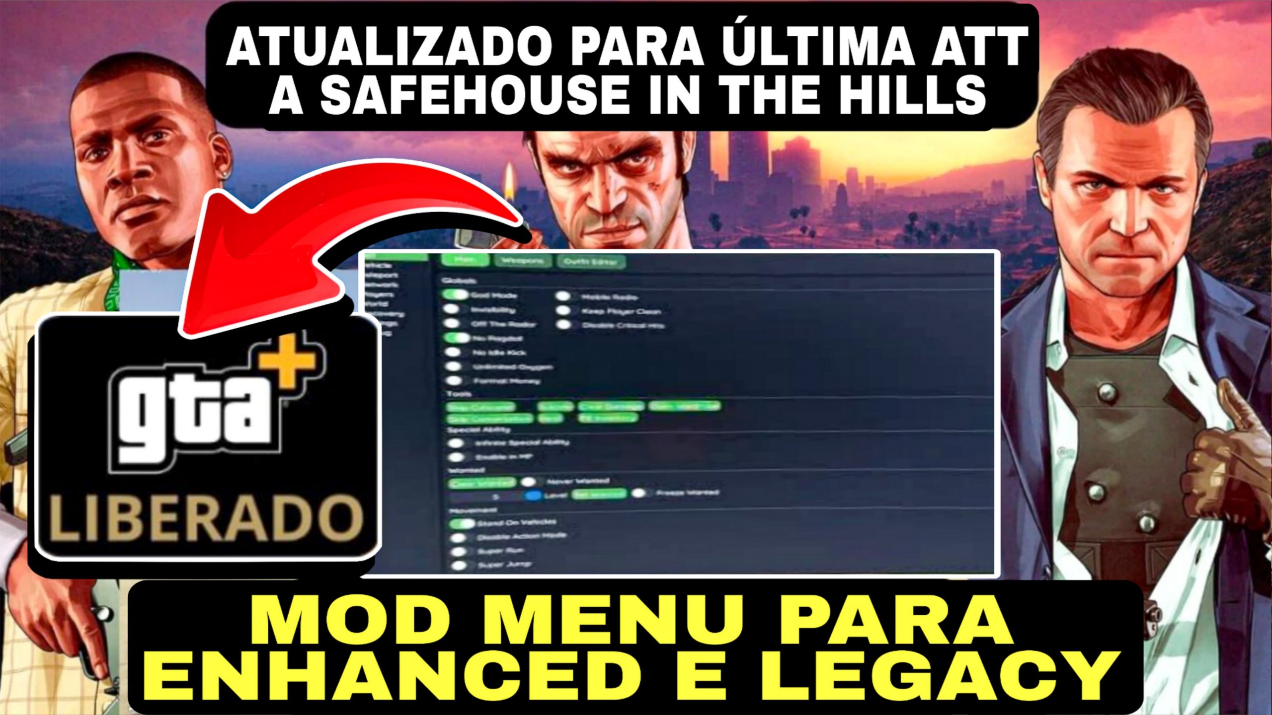 Mod Menu GTA Online Legacy + Enhanced e libere o GTA+