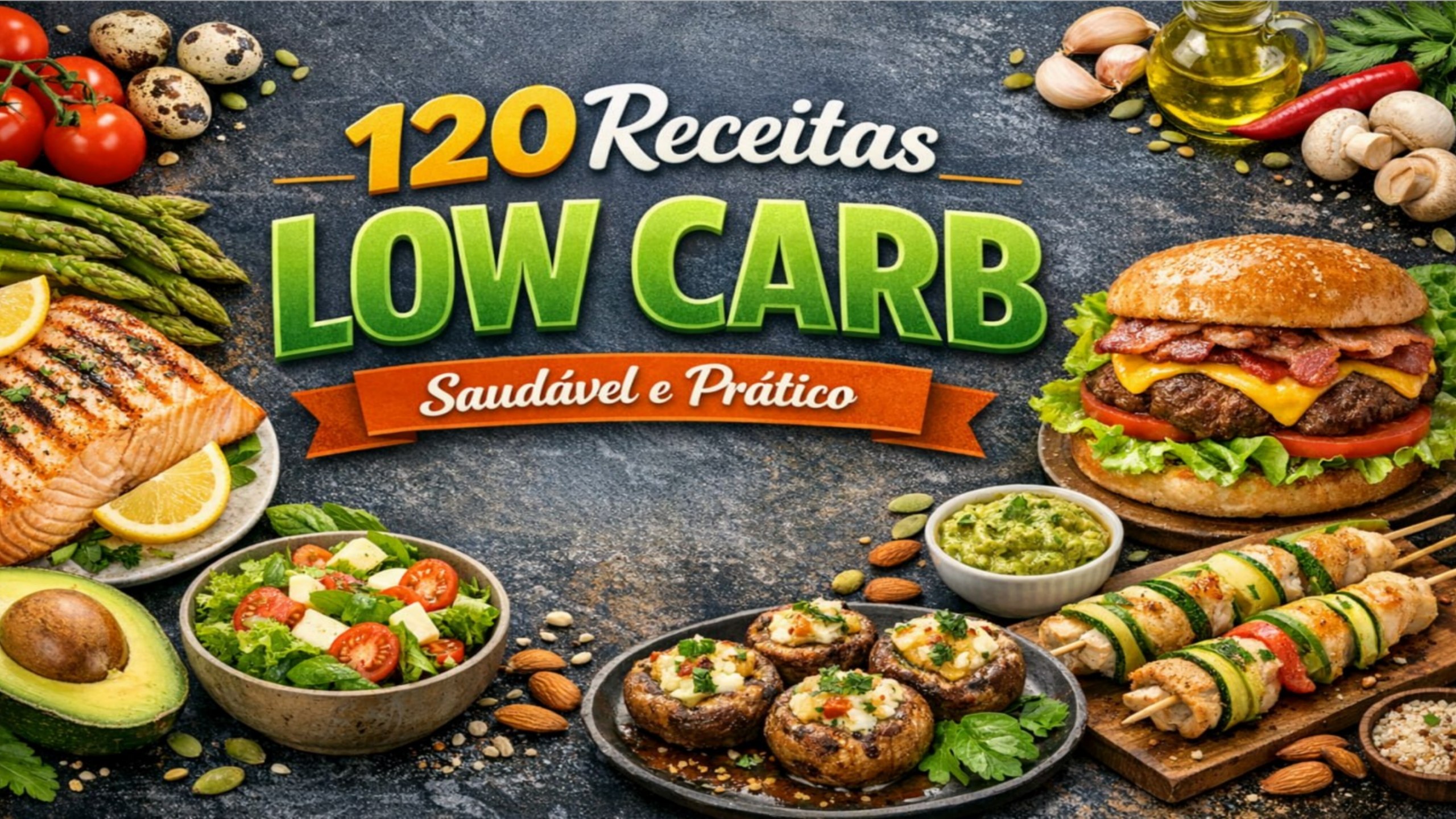 120 Receitas Low Carb • Saudável e Prático Emagreça com Sabor • Fácil de Fazer