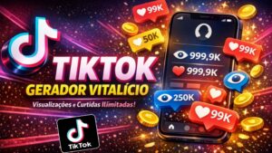 TikTok Gerador de Visualizações e Curtidas Vitalício