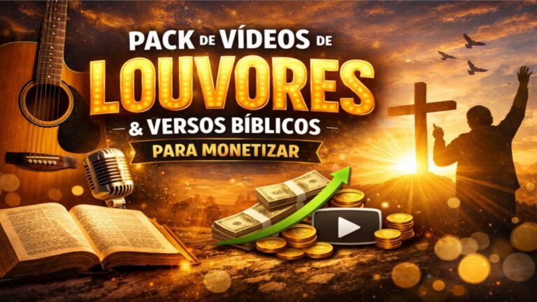 Pack de Vídeos de Louvores e Versos Bíblicos Para Monetizar