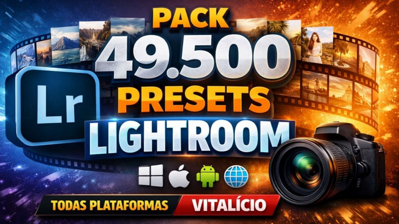 Pack 49.500 PRESETS LIGHTROOM Todas Plataformas VITALÍCIO