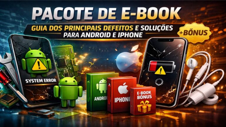 Pacote de E-book Guia dos Principais defeitos e Soluções Para android e iphone +Bonus